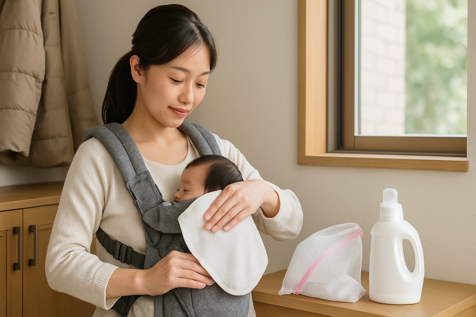 授乳期の抱っこ紐の衛生管理と洗濯方法｜花粉・アレルギー対策
