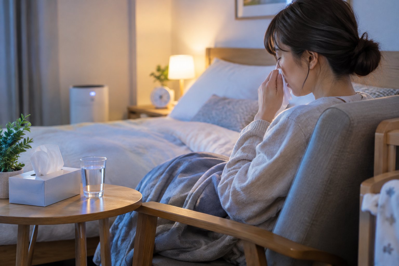 授乳期の花粉症で鼻づまりが睡眠に影響するときのセルフケアと受診目安